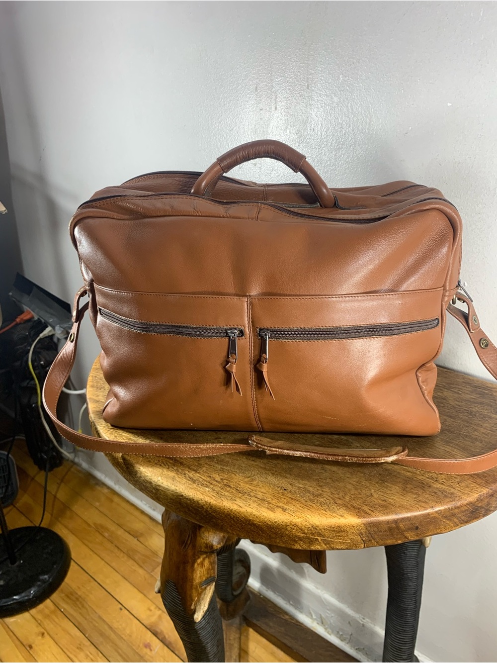 Vintage 70s Bugatti sports travel weekender Unisex leather bag - Picture 4 of 13